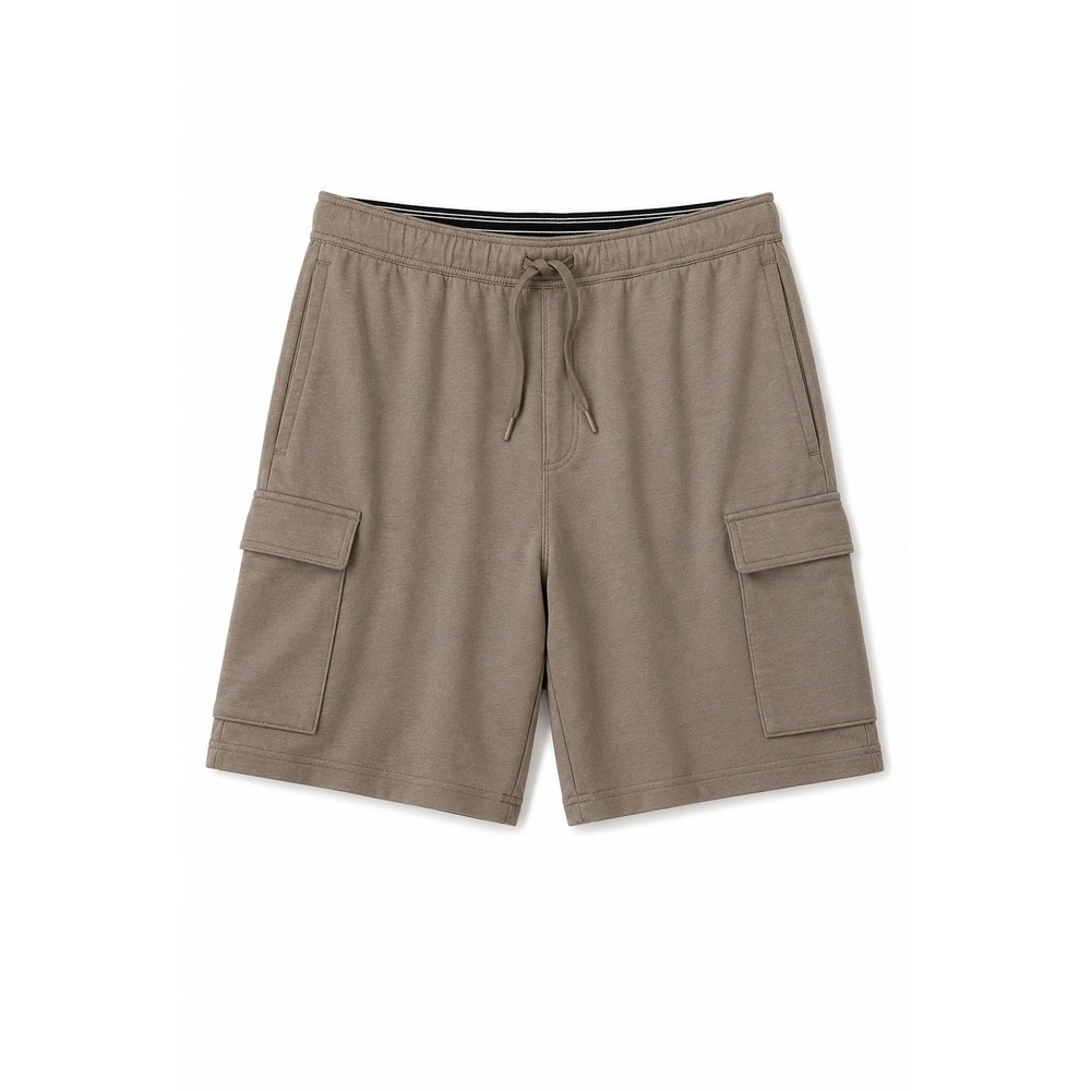 90 Degree Pull On James Cargo Shorts Men XXL Taupe Scuba 4way Stretch NWT